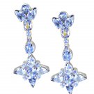 charming Blue Topaz 925 Sterling Silver Blue Earring genuine handcrafted US