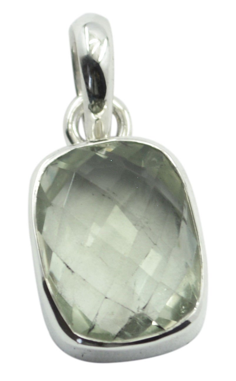 resplendent Green Amethyst 925 Sterling Silver Green Pendant Natural jaipur US