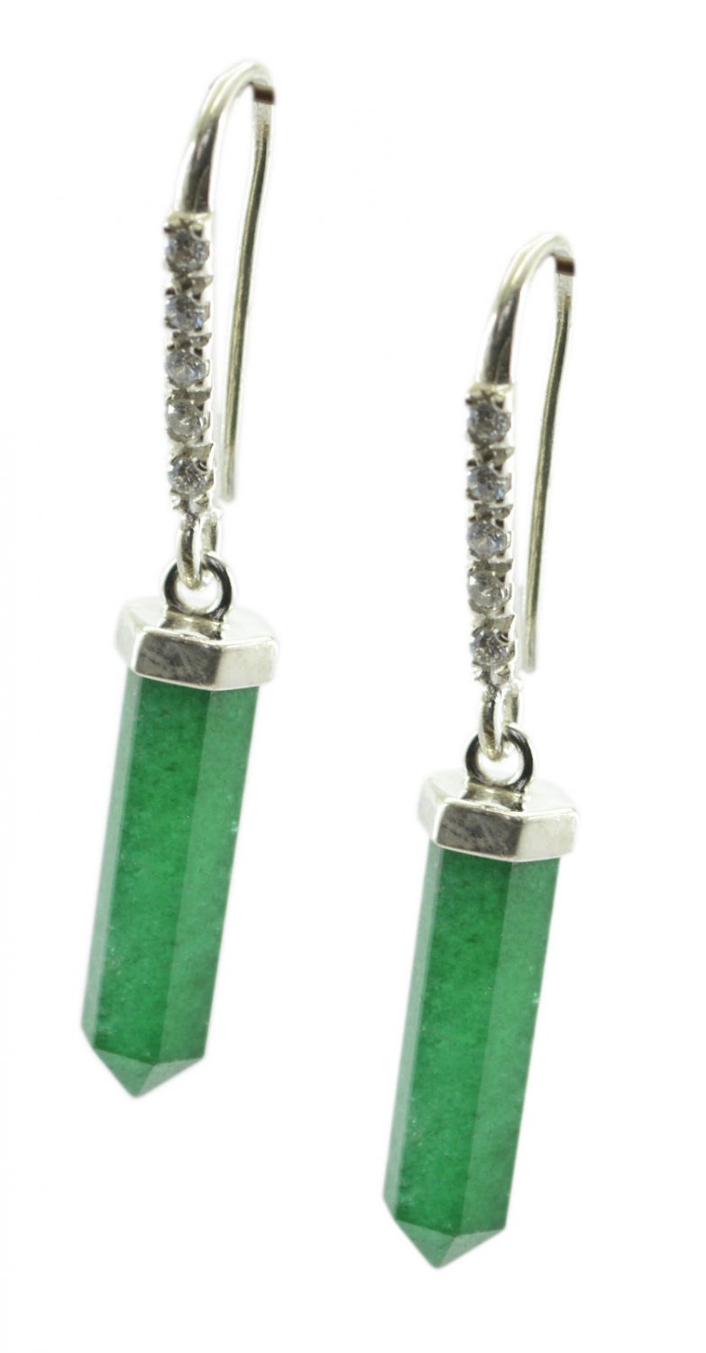 comely India Emerald 925 Sterling Silver Green Earring Natural jewelry US