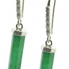 comely India Emerald 925 Sterling Silver Green Earring Natural jewelry US