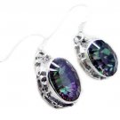 fine Mystic Quartz 925 Sterling Silver Multi Earring genuine india US
