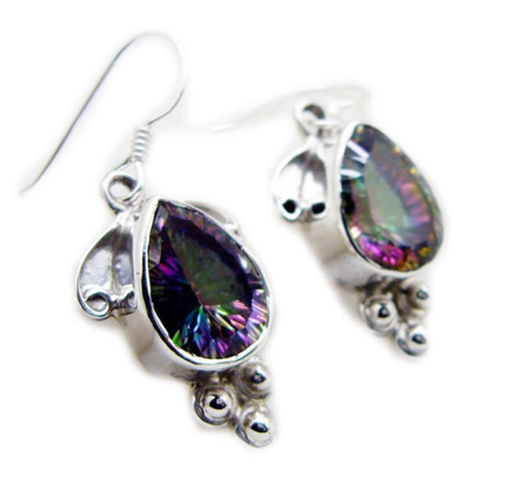 classy Mystic Quartz 925 Sterling Silver Multi Earring genuine common US