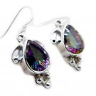 classy Mystic Quartz 925 Sterling Silver Multi Earring genuine common US