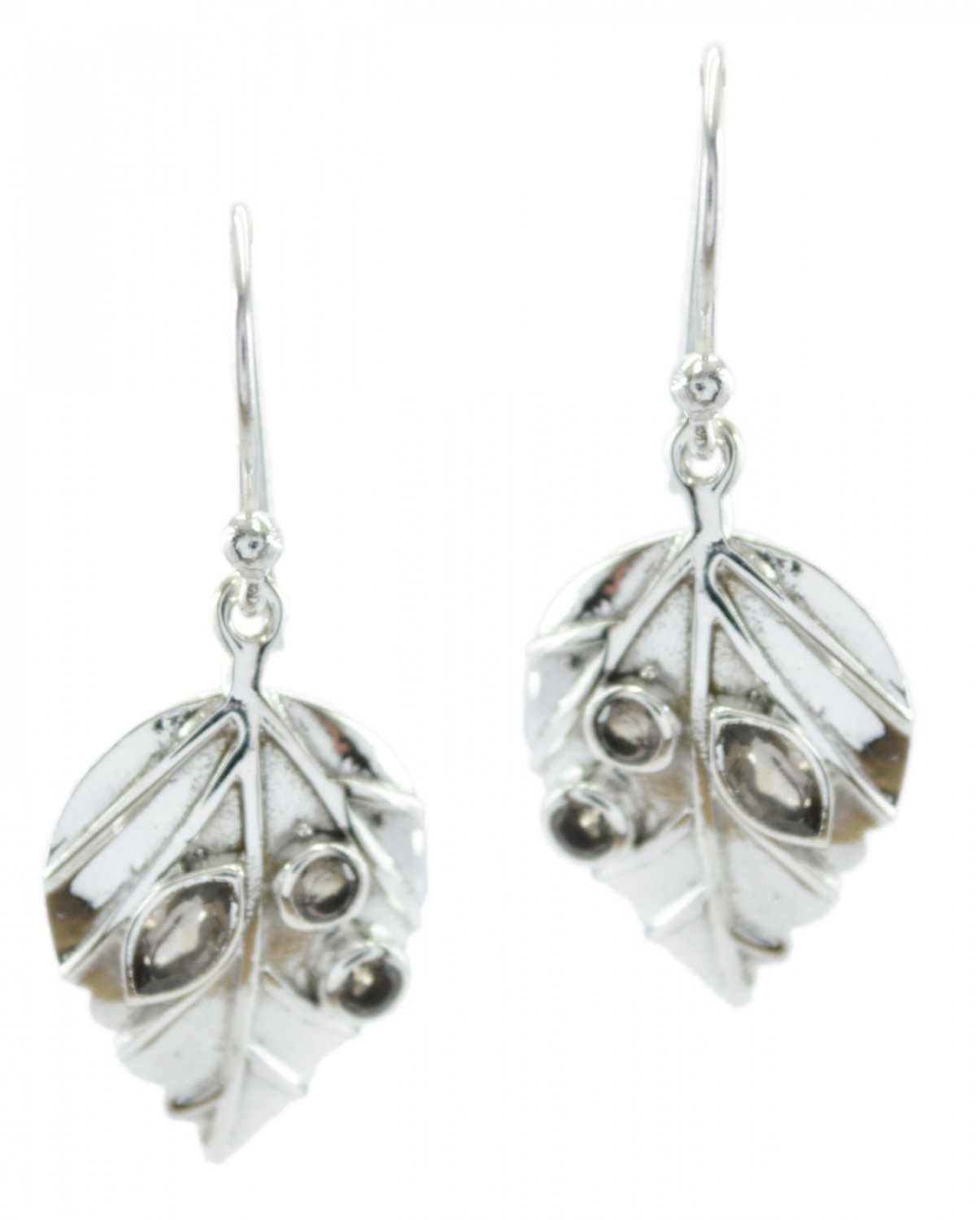 cute Smoky Quartz 925 Sterling Silver Brown Earring genuine suppiler US