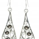 classy Smoky Quartz 925 Sterling Silver Brown Earring Natural exporter US