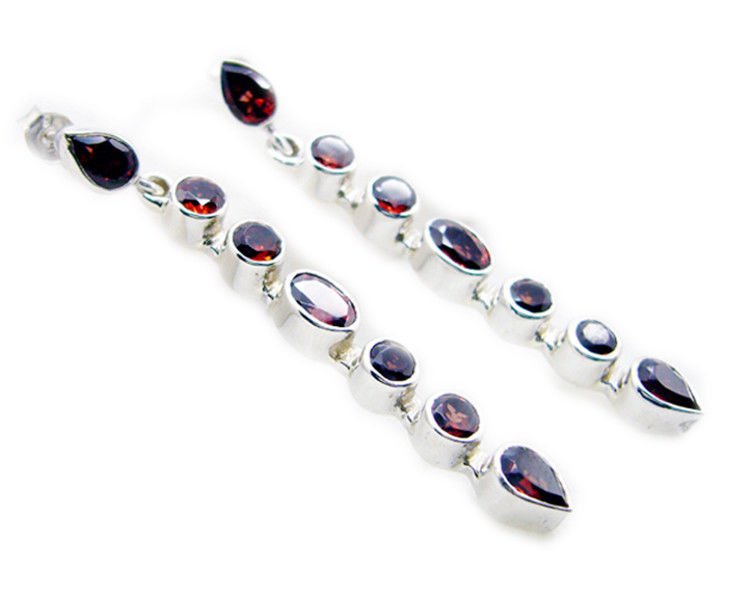 ideal Garnet 925 Sterling Silver Red Earring genuine simply US