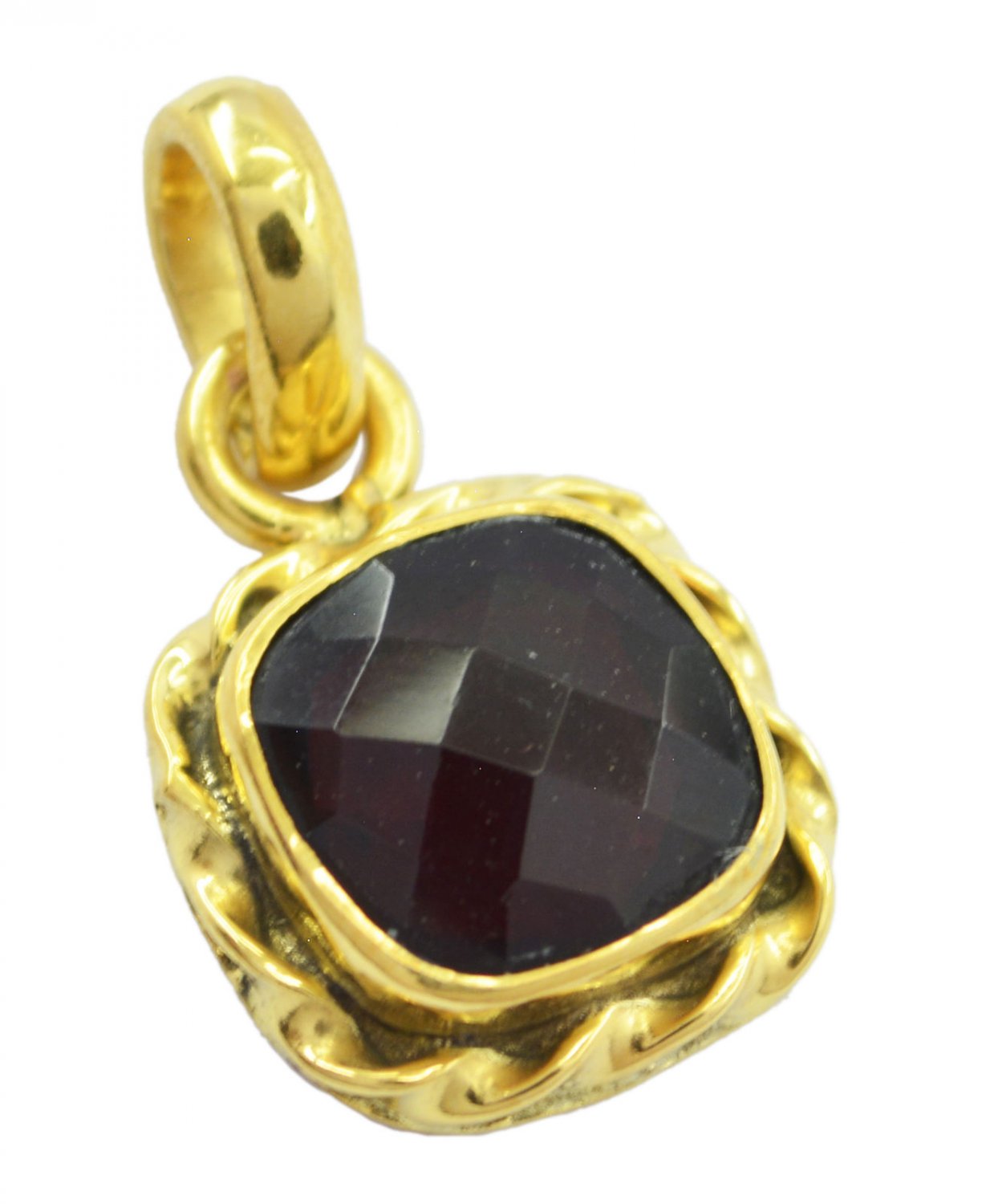 handsome Ruby CZ Gold Plated Red Pendant Glass suppiler US