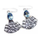grand Blue Topaz 925 Sterling Silver Blue Earring genuine supplies US