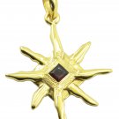comely Garnet Gold Plated Red Pendant Fashion jewellery US