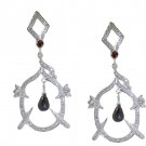 handsome Garnet 925 Solid Sterling Silver Red Earring Natural exporter US