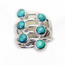 bonnie Turquoise 925 Sterling Silver Multi Ring Natural supplies US