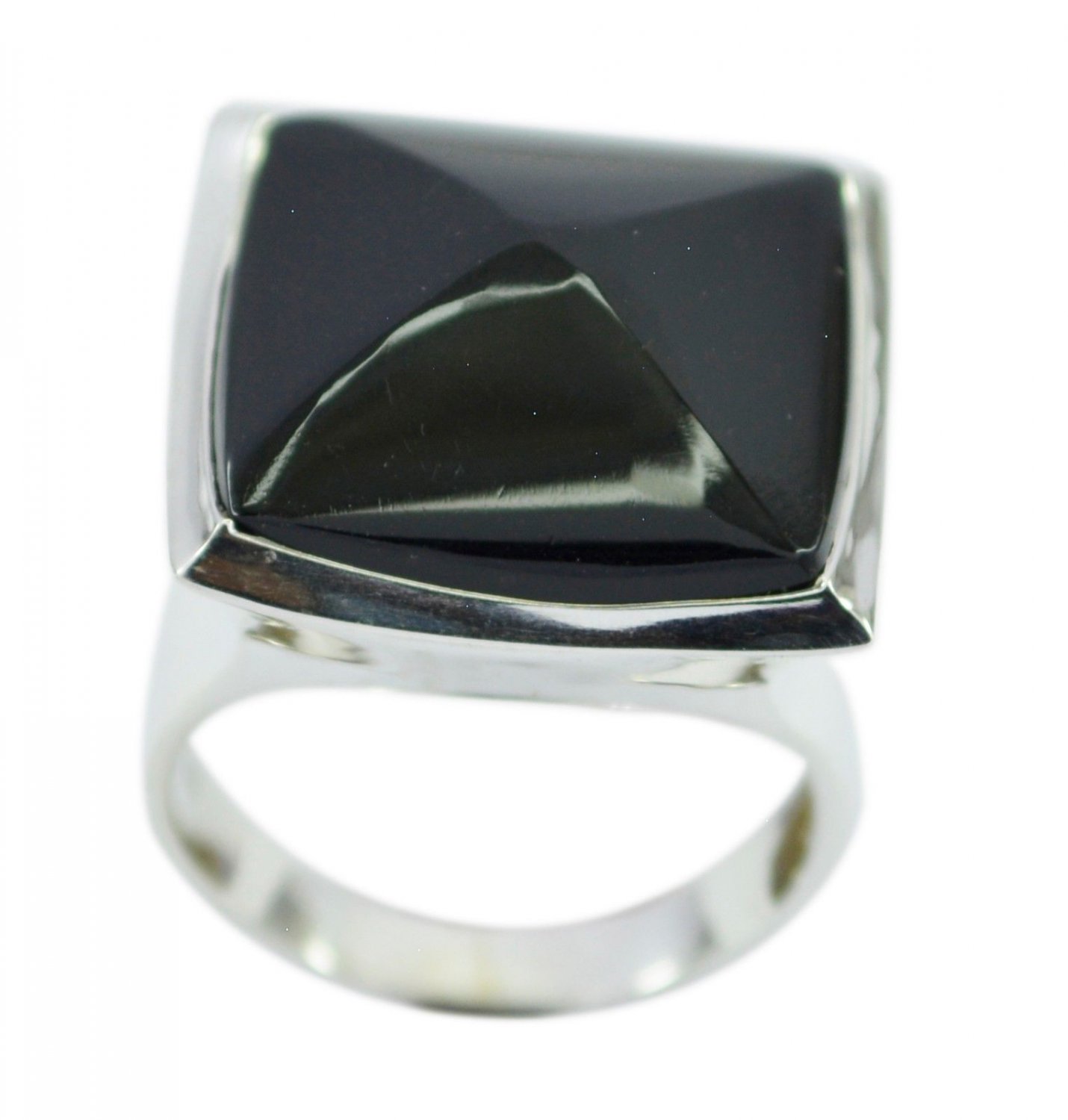 fine genuine Black onyx Gemstones Silver Ring ladies and gents US SZ 4-13