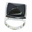 fine genuine Black onyx Gemstones Silver Ring ladies and gents US SZ 4-13