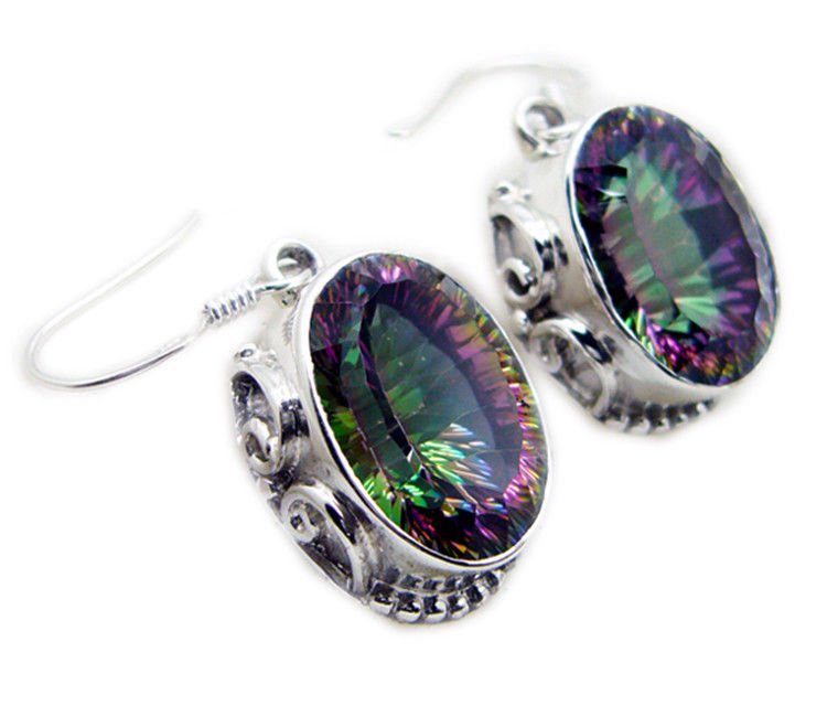 pulchritudinous Mystic Quartz Sterling Silver Multi Earring Natural usually US