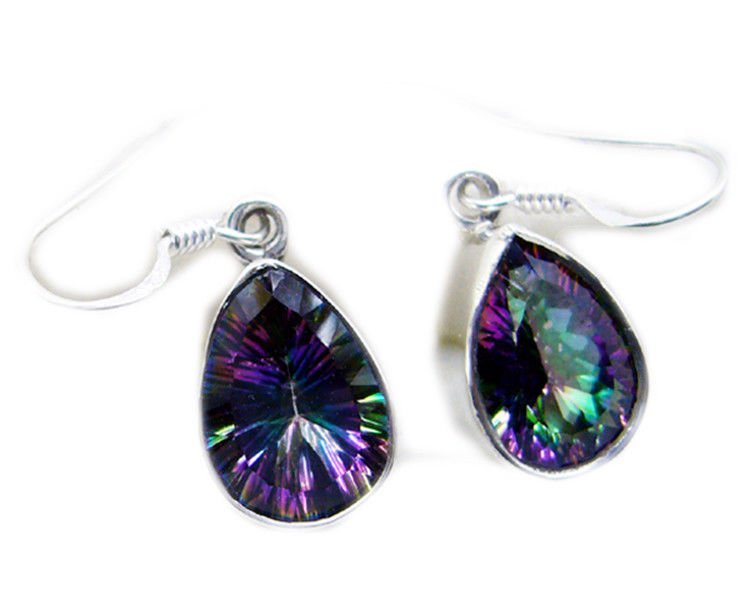 pulchritudinous Mystic Quartz Sterling Silver Multi Earring Natural gemstone US