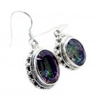 splendiferous Mystic Quartz 925Sterling Silver Multi Earring genuine Designer US