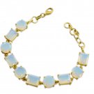 adorable Fire Opal CZ Gold Plated White Bracelet genuine freely US gift