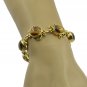 resplendent Tigers Eye Gold Plated Brown Bracelet Natural india US gift