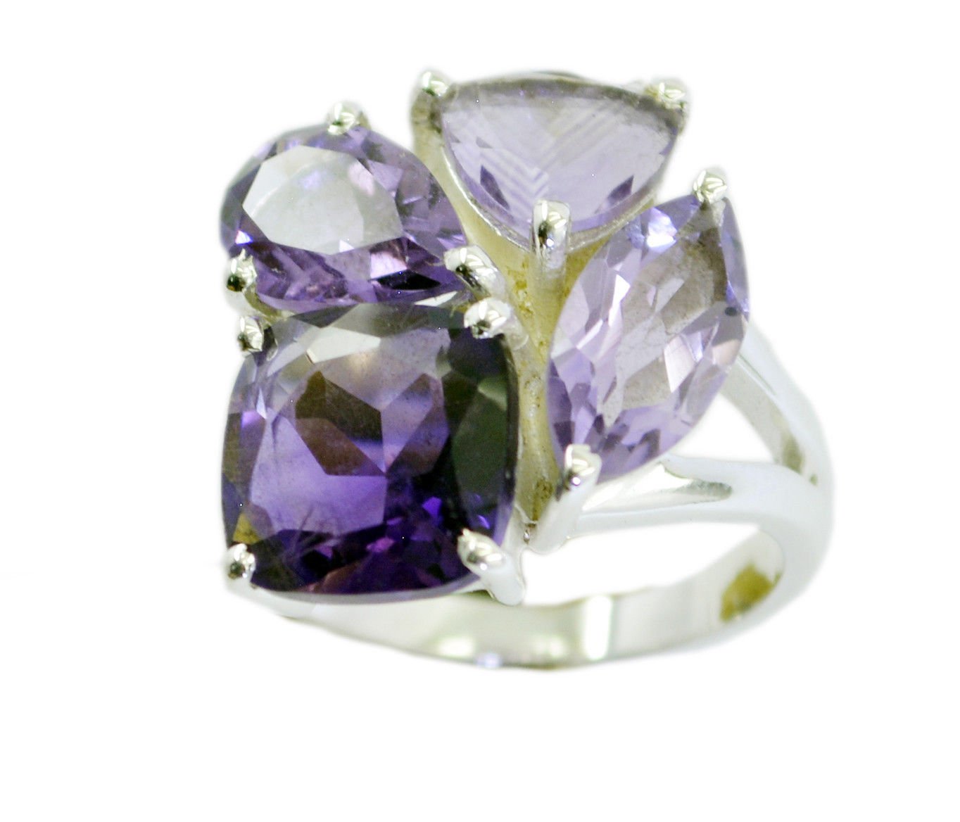 like Natural Amethyst Purple Gemstone Silver Ring gift for fathers  US SZ 4-13