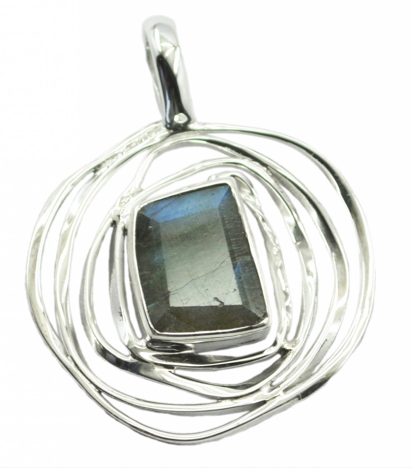 delicate Labradorite 925 Sterling Silver Multi Pendant Natural handmade US