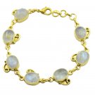 gorgeous Moonstone Gold Plated White Bracelet Natural wholesale US gift