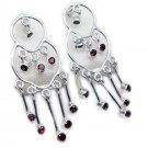 charming Garnet 925 Sterling Silver Red Earring Natural gemstone US