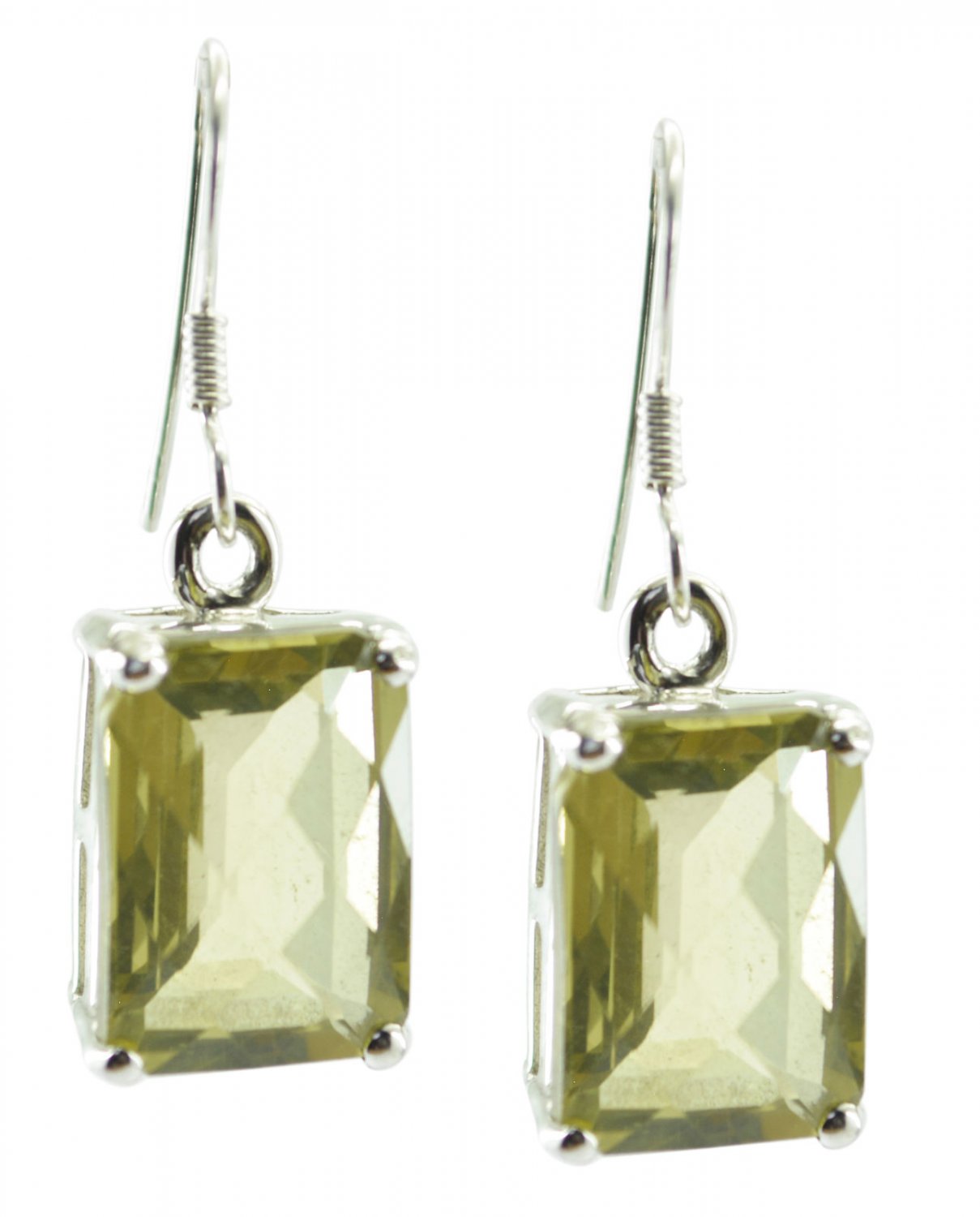 pleasing Lemon Quartz 925 Sterling Silver Yellow Earring genuine gemstones US