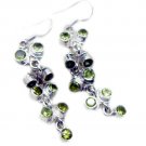 elegant Peridot 925 Sterling Silver Green Earring genuine handmade US