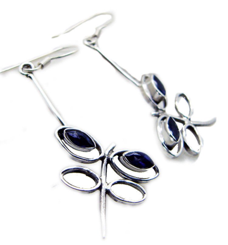bonnie Iolite 925 Sterling Silver Blue Earring Natural jewellery US