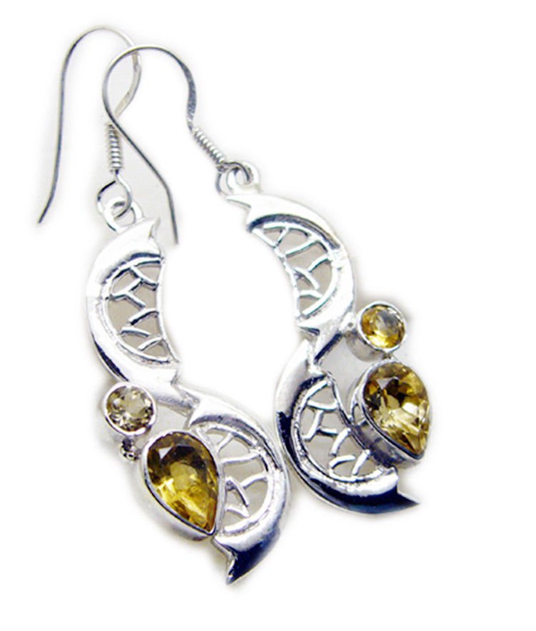 captivating Citrine 925 Sterling Silver Yellow Earring Natural jaipur US