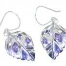 excellent Amethyst 925 Sterling Silver Purple Earring genuine casually US