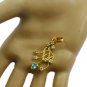 pleasing blue topaz cz Gold Plated Blue Pendent Fashion india US