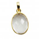 captivating Crystal Quartz Gold Plated White Pendant Glass suppiler US