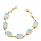 appealing Fire Opal CZ Gold Plated White Bracelet Natural usual US gift