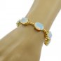 appealing Fire Opal CZ Gold Plated White Bracelet Natural usual US gift