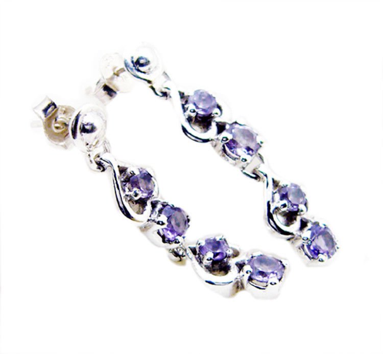 gorgeous Amethyst 925 Sterling Silver Purple Earring Natural normaly US