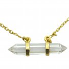 elegant Crystal Quartz Gold Plated White Pendant Fashion india US