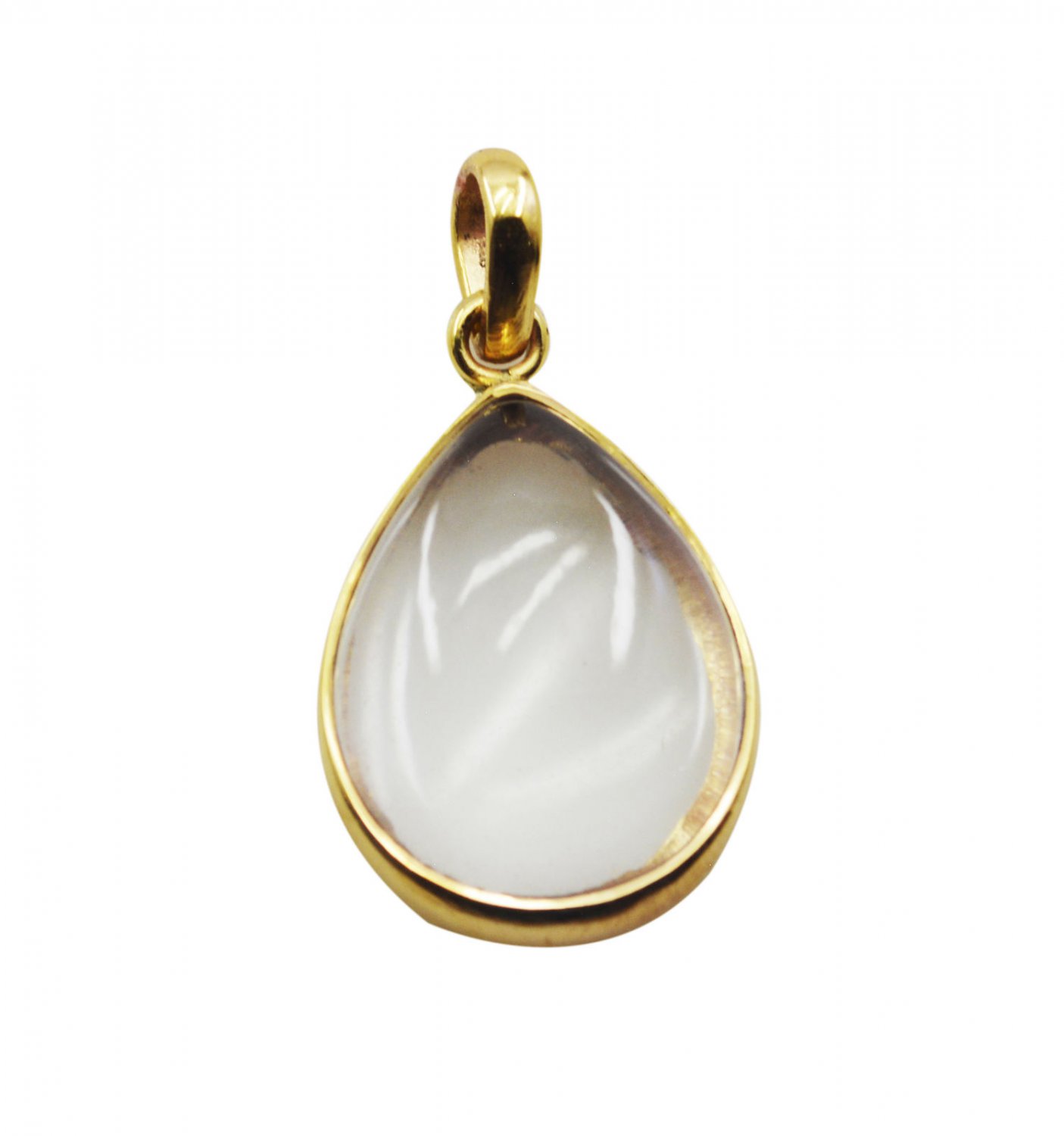 adorable Crystal Quartz Gold Plated White Pendant Fashion general US
