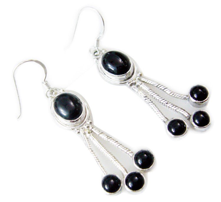 appealing Black Onyx 925 Sterling Silver Black Earring genuine generally US