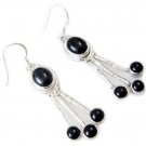 appealing Black Onyx 925 Sterling Silver Black Earring genuine generally US