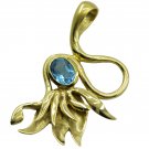 enticing Blue Topaz CZ Gold Plated Blue Pendant Fashion wholesales US