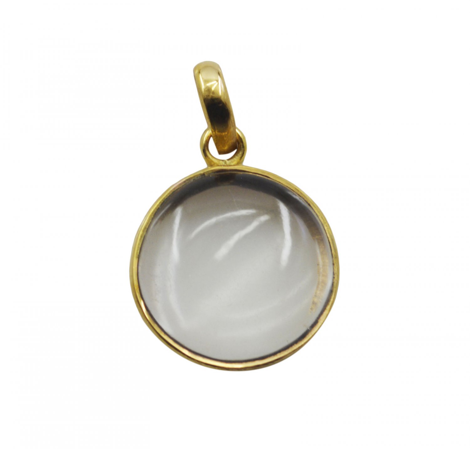 cute Crystal Quartz Gold Plated White Pendant Fashion wholesale US