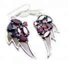 excellent Garnet 925 Sterling Silver Red Earring genuine common US