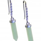 Sterling Silver Aqua Chalcedony Earring Elegant 925 Jewelry US