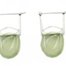 fascinating Prehnite 925 Sterling Silver Green Earring Natural supply US