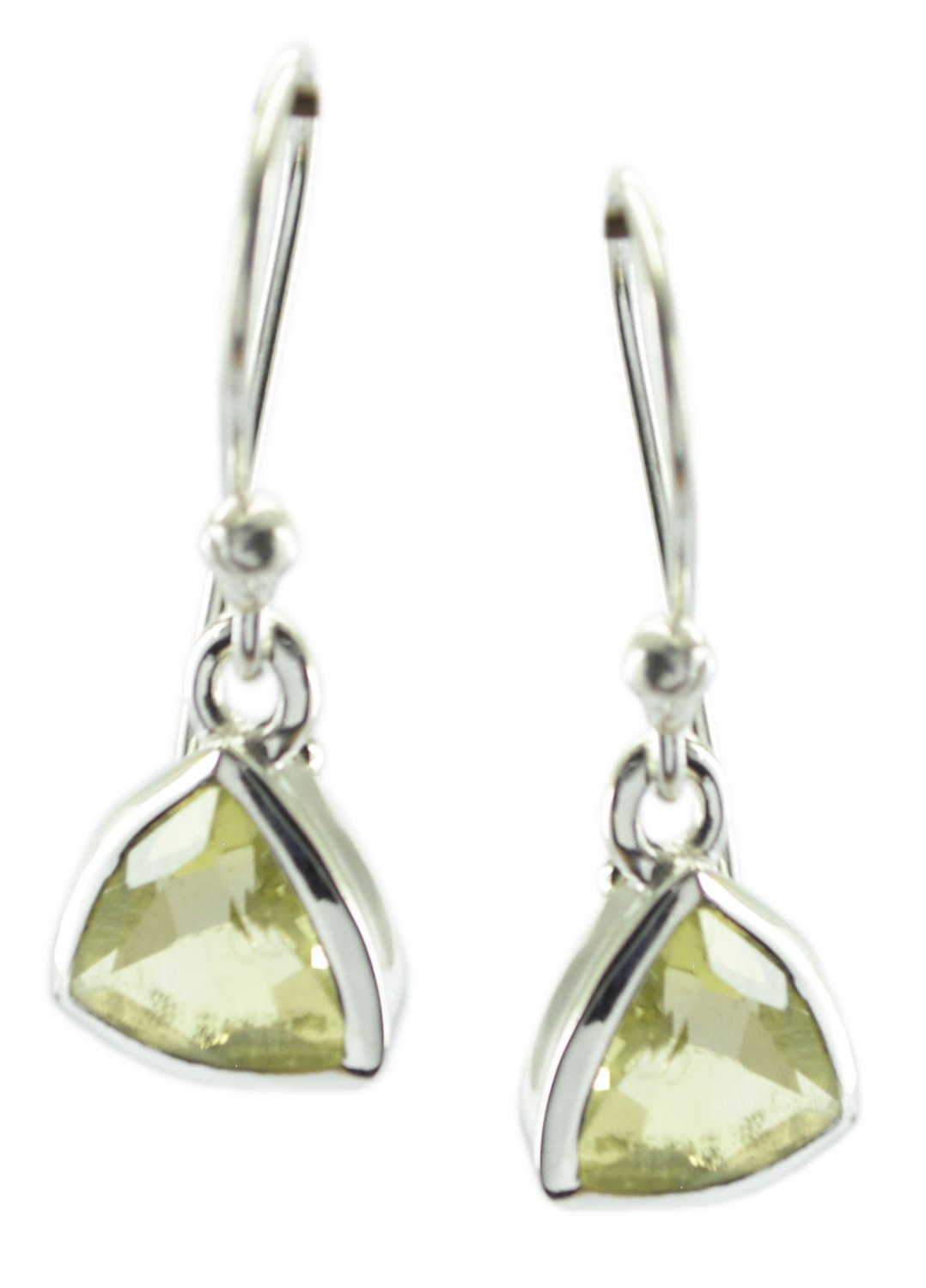 comely Lemon Quartz 925 Sterling Silver Yellow Earring genuine exporter US