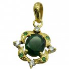 pleasing Emerald CZ Gold Plated Green Pendant Glass wholesales US