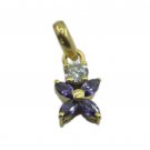 fascinating Amethyst CZ Gold Plated Purple Pendent Fashion Designer US