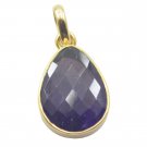 charming Amethyst Gold Plated Purple Pendant Glass suppiler US
