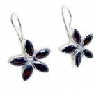 fine Garnet 925 Sterling Silver Red Earring genuine regular US